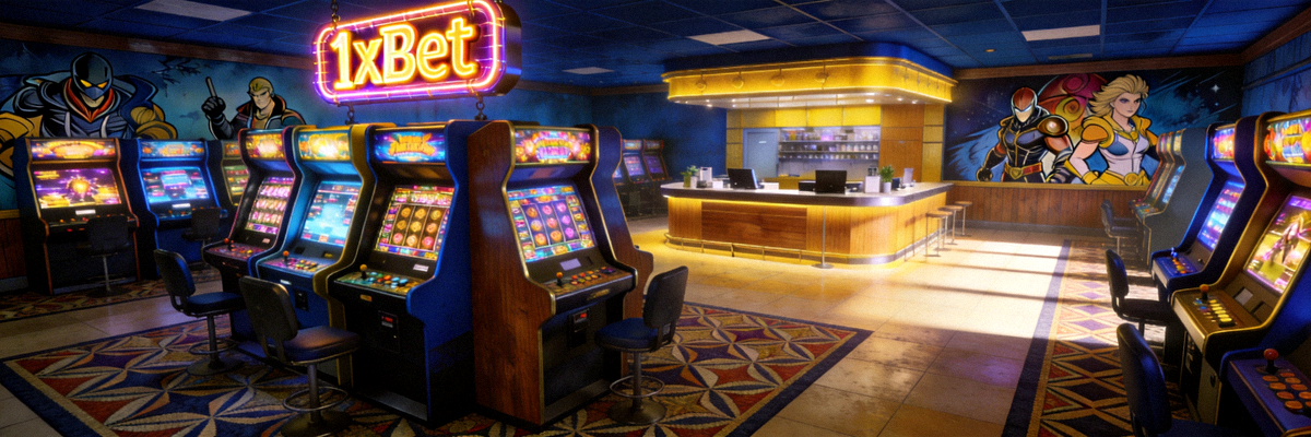 1xBet 經典電子遊戲大廳全景